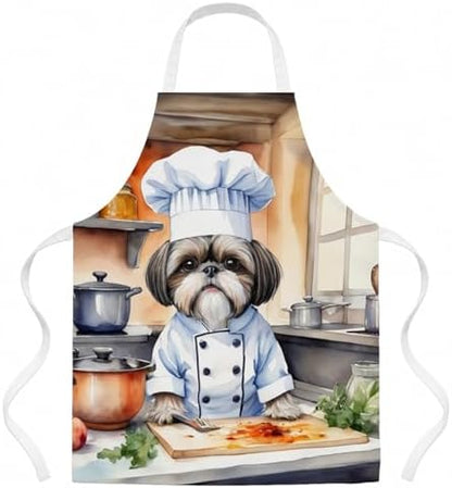 Caroline's Treasures Shih Tzu The Chef Apron Cooking Kitchen Server Baking by CarolinesTreasures