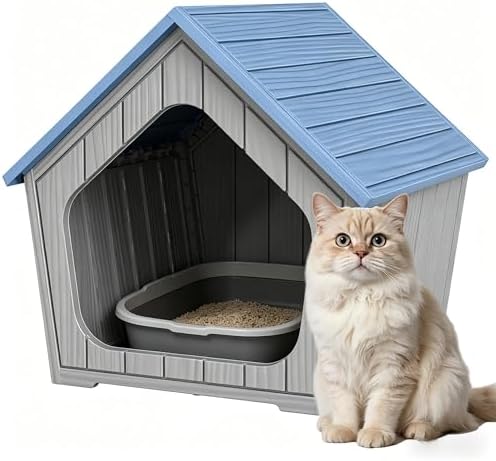 Cat Litter Box Enclosure, Resin Outdoor Litter Box by Unknown