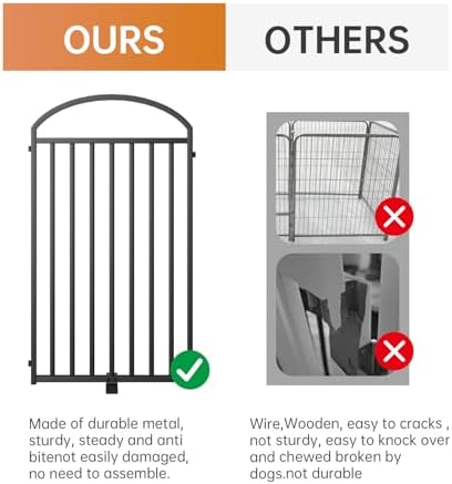 SNUOWU 6 Panels Full Matel Freestanding Dog Gates - Image 3