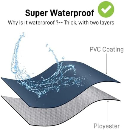 Waterproof Apron with Comfortable Adjustable Bib Rubber Vinyl Dishwasher Heavy - Image 2