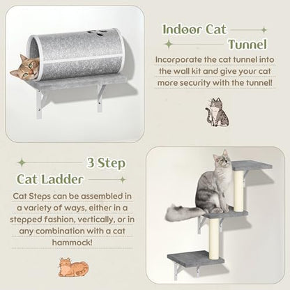 14-in-1 Cat Wall Shelves, Wall Mounted Cat Shelves, Space Saving - Image 4