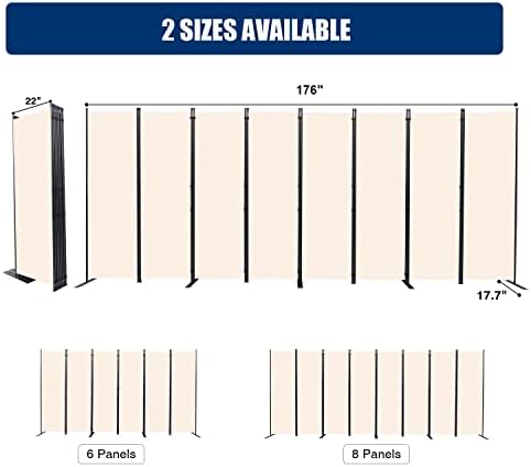8 Panel Wide Room Divider Wall Screen - Image 5