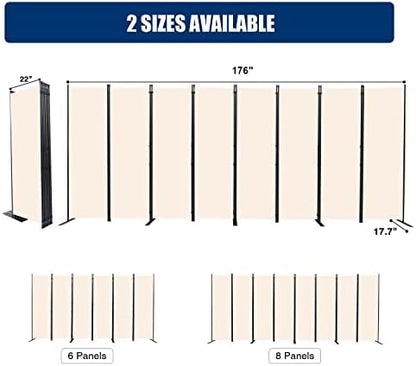 8 Panel Wide Room Divider Wall Screen - Image 5