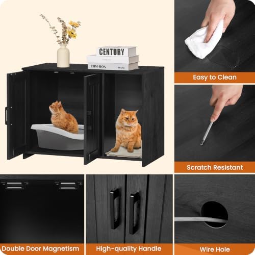 Dwanton Cat Litter Box Enclosure, - Image 4