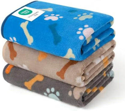 Luciphia 3 Pack Cute Dog Blankets Soft Fleece by luciphia