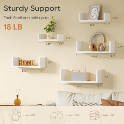 SRIWATANA White Floating Shelves - Image 3