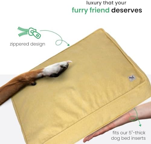 Molly Mutt Yellow Dog Bed Cover, Non-Toxic & 100% Cotton - Image 5