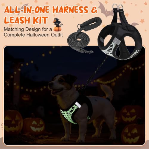 BEAUTYZOO Halloween Dog Harness Medium Sized and Leash Set, No Pull Pet Vest - Image 5