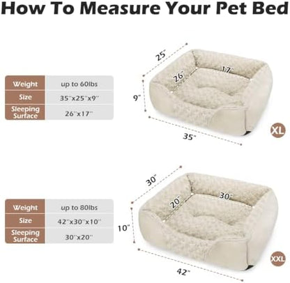 INVENHO XX-Large Dog Bed Rectangle Washable Orthopedic Soft Calming Sleeping - Image 7