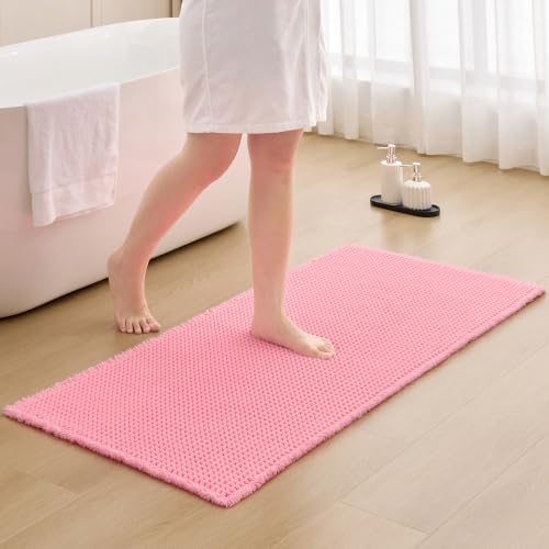 ILANGO Upgraded Waffle Bath Rug 24x54, Super Absorbent Non Slip Bath Mat by ILANGO