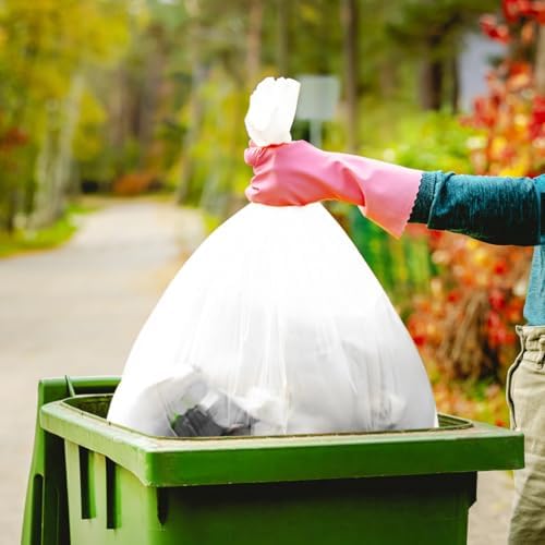 Teivio Large Clear Trash Bags 55-60 Gallon 75 Count 50+ Gal Garbage Bags - Image 4