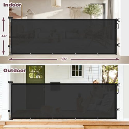 96" Retractable Baby Gate, Long Mesh Dog Gate - Image 2