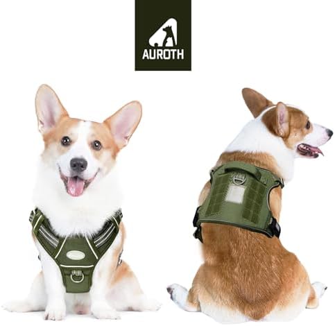 AUROTH Tactical Dog Harness Medium Sized Dog No Pull Adjustable Dog Vest - Image 2