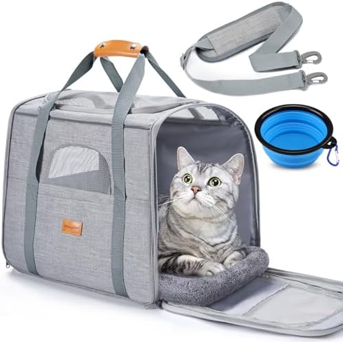 Morpilot Cat Carrier Soft for Large Medium Cats and Puppy up to 18lbs by Morpilot