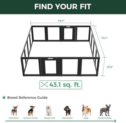 FXW AuraSpace Clear Acrylic Indoor Dog Playpen, 16 Panels - Image 6