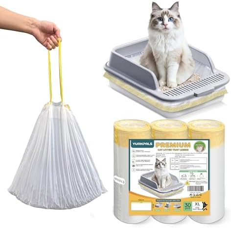 Drawstring Cat Litter Box Liners, Extra Large 41×17.7 In by YuanPalsLoveUnleashed