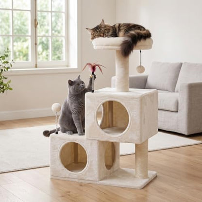 YUNIQUE Small Cat Tree for Indoor Cats, Cat Tower - Image 3