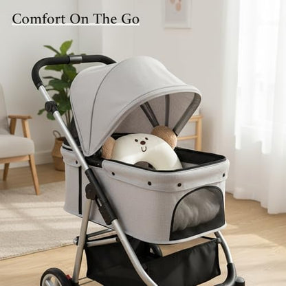 U-Shaped Pet Stroller Cushion Insert, Soft Polyester Pad - Image 3