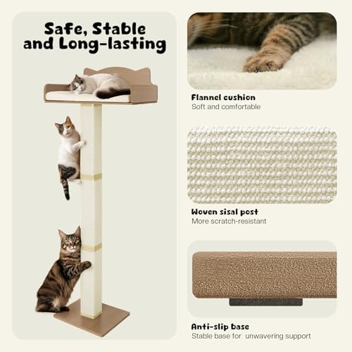 Cat Window Perch with Thick Sisal Scratching Post, Cats Hammock - Image 4