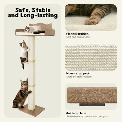 Cat Window Perch with Thick Sisal Scratching Post, Cats Hammock - Image 4