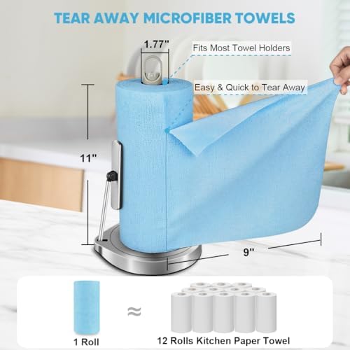 AIDEA Microfiber Cleaning Cloth 330 Sheets 6 Roll - Image 2