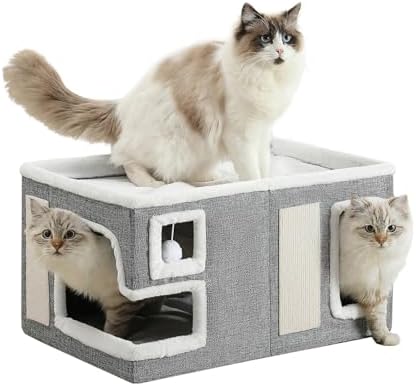 Large Cat Houses for Indoor Cats, Extra Wide Cat Cave Bed by Unknown