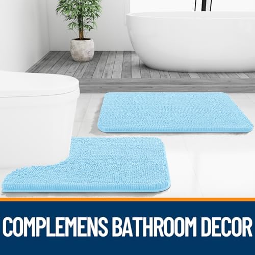 OLANLY Bathroom Rugs 30x20, Extra Soft Absorbent Chenille Bath Rugs - Image 7