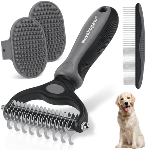 Undercoat Rake, Dematting Metal Comb and Bathing Brush by Unknown