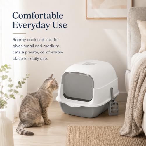 Convertible Cat Litter Box 3 Modes, Hooded Anti-Splash Enclosed - Image 2