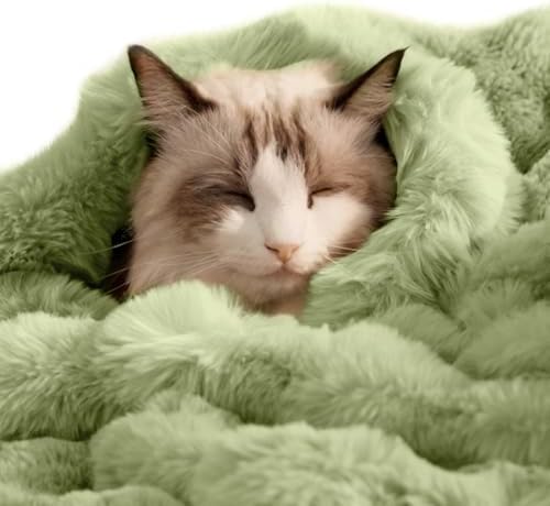 SOMAHE Soft Faux Fur Pet Blanket, Medium 28x22 Fruit Green by COZYHOMECHICSTYLE