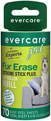 Evercare All Purpose Pet Hair Lint Roller Refill, 70 Easy Peel Sheets – by Evercare