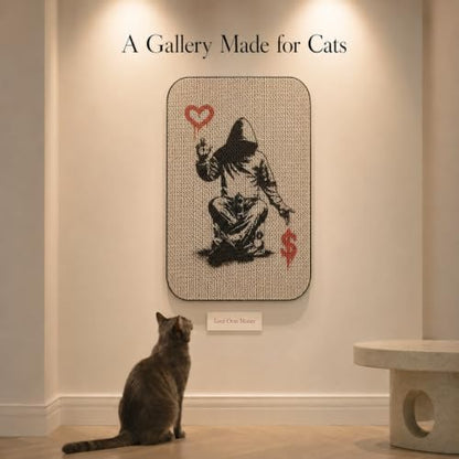Cat Wall Scratcher, Art Cat Scratching Board - Image 6