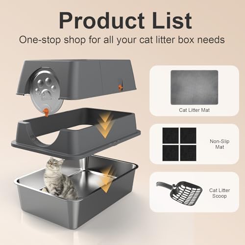 2PACK Stainless Steel Litter Box - Image 6