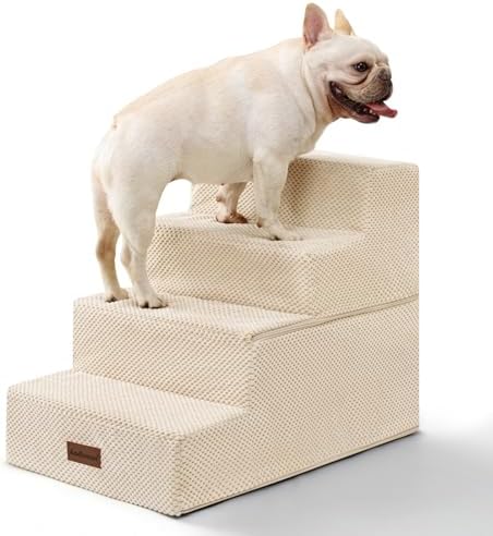 Aodisman Dog Steps for Bed & Couch, 18.5" H 4-Step Pet Stairs for Small Dogs by AODISMAN