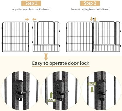 Dog Playpen, 32/40/45 Inch Height in Heavy Duty, Folding Indoor Outdoor - Image 5