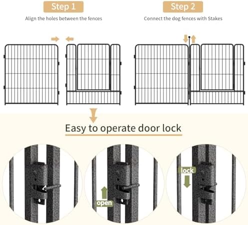 Dog Playpen, 32/40/45 Inch Height in Heavy Duty, Folding Indoor Outdoor - Image 5