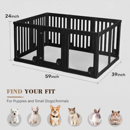 Heeyoo Clear Acrylic Dog Playpen - Image 2