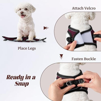 No Pull Dog Puppy Harness and Leash Set Reflective Mesh Vest Large - Image 4