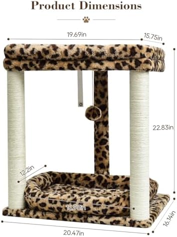 SYANDLVY Leopard Print Cat Tree - Image 3