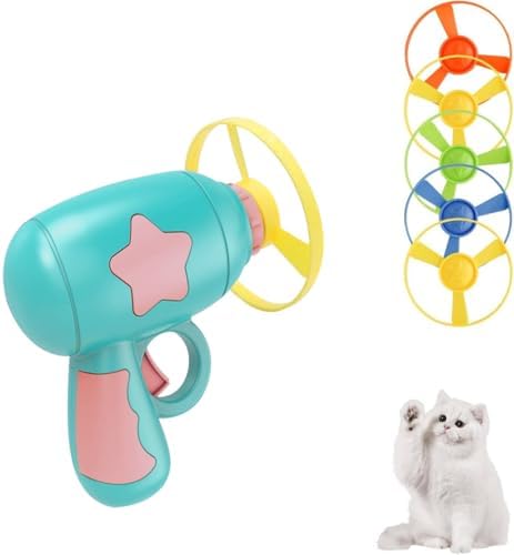 Andiker Cat Fetch Toy, Interactive Kitten Flying Disc Launcher Toy by Andiker-ServingforYou