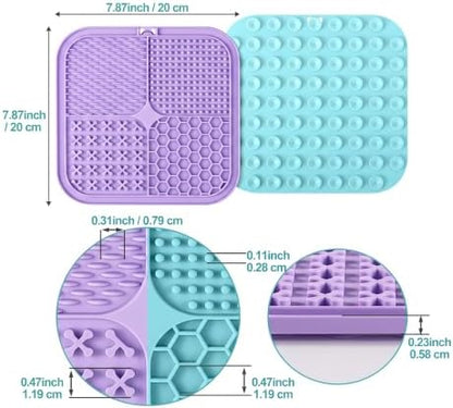 LUKITO Lick Mat for Dogs & Cats 2 Pack, Slow Feeder Licking Pad - Image 5