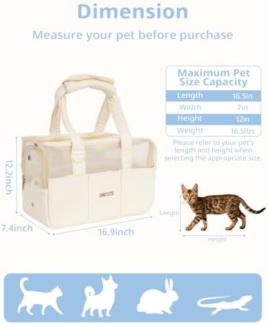 ONECUTE Dog Purse Carrier for Small Dogs Rabbit cat - Image 2