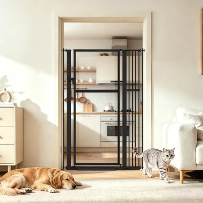 56" Extra Tall Clear Cat Gate, 37.4‑41.3" Wide Pet Gate by Unknown
