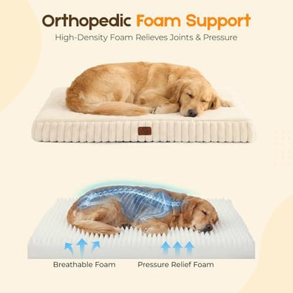 Orthopedic Dog Bed for Large Dog, Waterproof Washable Pet Bed for Crate - Image 4