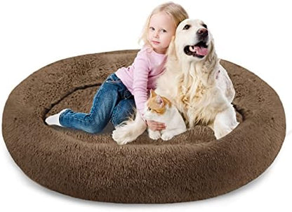 SAVFOX 54 inches Calming Donut Dog Bed by SAVFOX