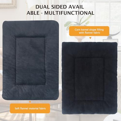 Reversible Dog Bed Mat with Plush and Corn Velvet, Soft Warm Pet Cushion - Image 5
