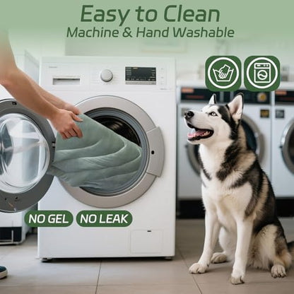 Washable Dog Crate Mat & Cooling Dog Mat Size C Green - Image 5
