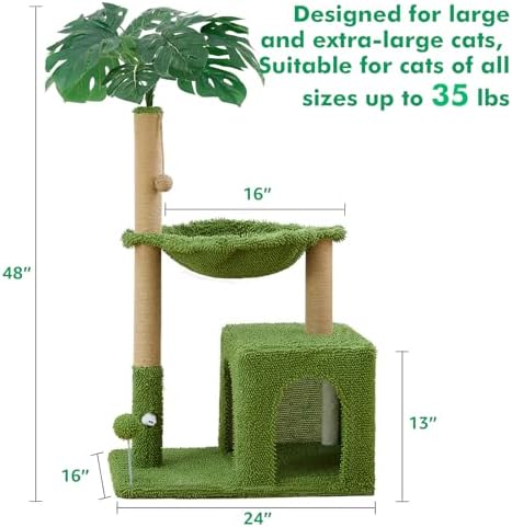Woochpet 38'' Cat Tree Condo - Image 2