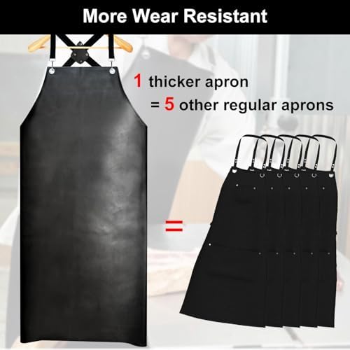 SHEOMERN 2 Pack Waterproof Rubber Apron, Lab Work, Dog Grooming - Image 3