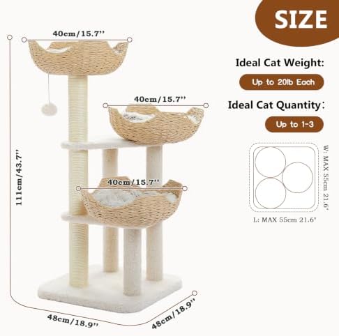 PAWZ Road Modern Cat Tree with Baskets - Image 2